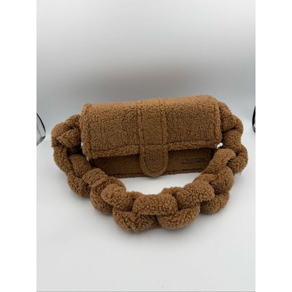 Jacquemus Womens Brown Genuine Le Bambidou Shearling Purse Shoulder Bag - Picture 10 of 10